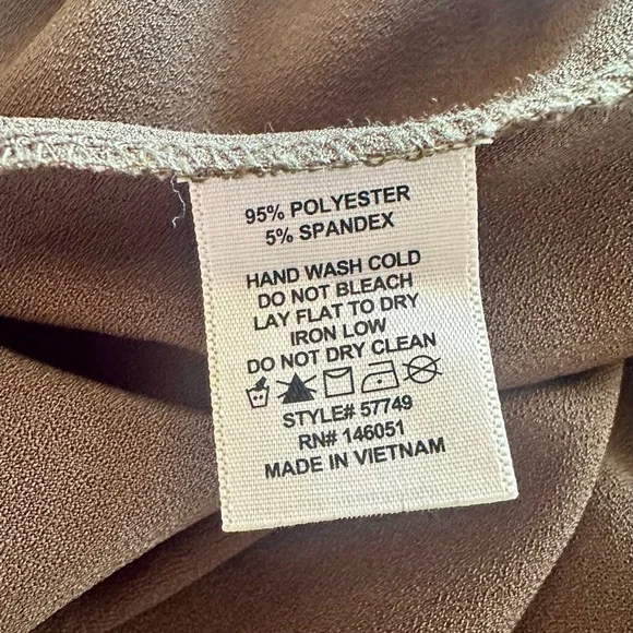 Monteau Asymmetrical Olive Dress-size M - Picture 5 of 5